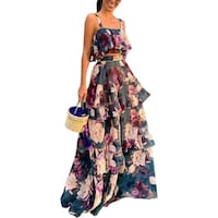 Picture of Aoao Outfits Floral Boho Summer Beach Maxi Dress for women