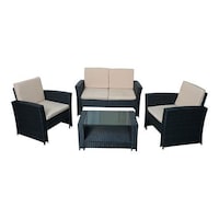 Picture of Rattan 4 Seater Sofa Set with Cushion, Beige