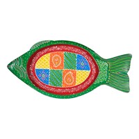 Picture of Dream Art Antique Wooden Fish Shaped Tray
