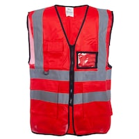 Picture of MER Safety High Visibility Reflective Work Vest With Pocket, Orange