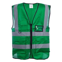 Picture of MER Safety High Visibility Reflective Work Vest With Pocket, Green