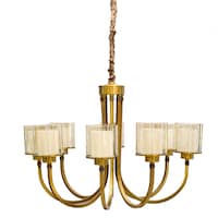 Picture of Decorative Indoor Heavy Chandelier, White & Gold