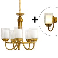 Picture of Decorative Indoor Chandelier, White & Gold