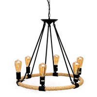 Picture of Decorative Rope Design Chandelier, Black & Brown
