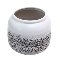 Picture of Yatai Decorative Round Ceramic Flower Vase, White and Black