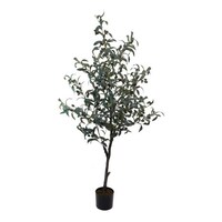 Picture of Yatai Artificial Faux Olive Tree with Plastic Pot, Green