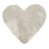 Picture of Apple Land Luxurious Heart Shaped Fur Rug - 80 x 90cm
