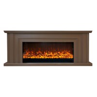 Picture of I-Power 3D Electric Fire place with Remote Control, Brown
