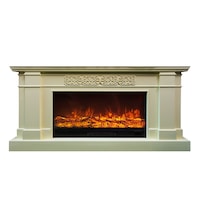 Picture of I-Power 3D Electric Fire place with Heater and Remote Control, Beige