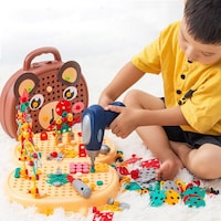 Picture of Jjone Creative Screw Puzzle Toy Set with Drill, Set of 203pcs