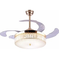 Picture of Vmax Remote Control Ceiling Fan with LED Light, Gold, 42 Inch