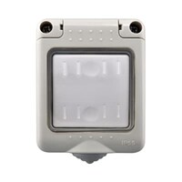 Picture of MODI Waterproof 1 Gang 1 Way Switch Wall Electrical IP55 Switch and Socket Cover 10A 13A  HWD4002