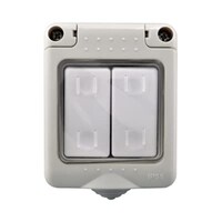 Picture of MODI Waterproof Outdoor IP55 Switch And Socket Covers double Socket  2 Gang 2 Way Switch HWD4007
