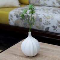 Picture of Yatai Fashionable Wavy Designed Ceramic Flower Vase, White