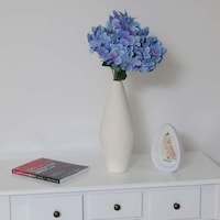 Picture of Yatai Weathered Pale Ocean Modern Ceramic Flower Vase, White