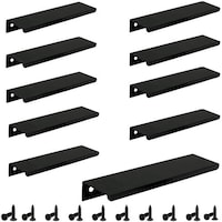 Picture of Tidorlou Hidden Concealed Handle for Cabinet, Pack of 10 - Black