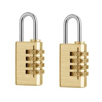Picture of Jin Solid Brass Combination 4 Copper Digit Padlock with Long Shackle, 2 Pcs