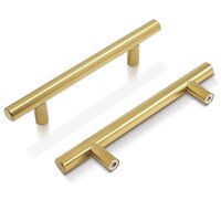 Picture of Mostof  Brass Cabinet Door Handles, Gold, 6in, Pack of 6Pcs 5902-12MM-96MM