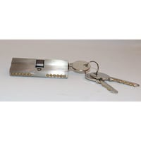 Picture of VILA Brass Door Lock Cylinder with 3 keys, 70mm, Nickel Brushed