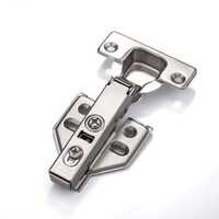 Picture of Luokim 110 Degree Frameless Cabinet Hinges, Silver, Pack of 4 Pcs