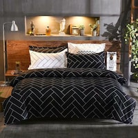 Picture of Li Xin Duvet Bedding Cover, Set Of 6, LX05 - Black