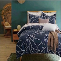 Picture of Li Xin Duvet Bedding Cover, Set Of 6, LX23 - Navy Blue