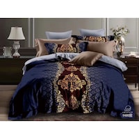 Picture of Li Xin Duvet Bedding Cover, Set Of 6, LX25 - Navy Blue