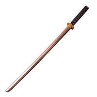 Picture of ZJG Pure Wooden Japanese Katana Samurai Swords, Yellow