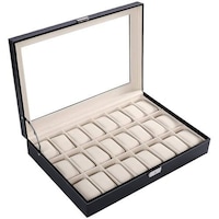Picture of Youmei Watches and Jewelry Storage Box, Black, 24 Compartments