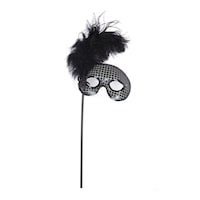 Picture of Boyang Feather Venetian Masquerade Mask With Stick