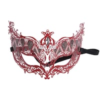 Picture of Boyang Fancy Venetian Masquerade Lace Eye Mask - Red
