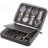 Picture of Padom Portable Faux Leather Watch Organizer Box