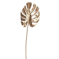 Picture of Yonkin Artificial Monstera Leaf with Long Stem, Gold