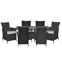Picture of Oasis Casual Rattan Retangle Table and Chairs, Set of 7pcs
