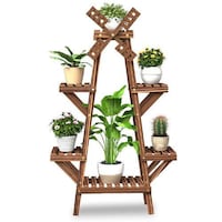 Picture of Lingwei Wooden Anti-corrosive Multifunctional Flower Stand, 47x96x25cm