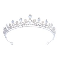 Picture of Lisa Luxury Wedding Bridal Tiara Crown, Silver