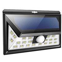 Picture of 24 LED Waterproof Solar Wall Light, Black