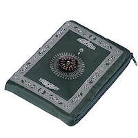 Picture of Anlising Muslim Travel Prayer Mat with Pocket Sized Compass, Green