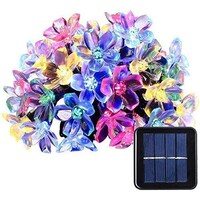 Picture of Blue carbon 200 LED Flower Blossom Solar String Lights