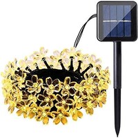 Picture of Blue carbon 200 LED Flower Solar Decorations String Lights, Warm White