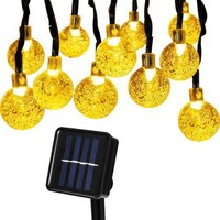 Picture of 30 LED Solar Fairy Bubble Shaped String Light, 20ft, Warm White