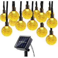Picture of Waterproof LED Solar String Lights for Christmas, Black