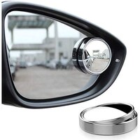 Picture of Kastwave Round Shape Wide Angle Car Wing Mirror, Silver, Pack of 2Pcs