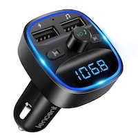 Picture of Lencent Bluetooth FM Transmitter with Dual USB, Black