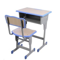 Picture of Heavy Duty Children Adjustable Student Study Table And Chair Set, Classroom Table Chair 7107, 66X46X66-81CM, Adjustable high