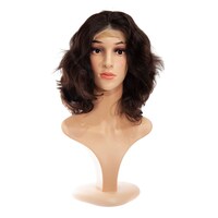 Picture of Oppa Indian Virgin Hair Double Drawn Closure Wigs, Natural Black
