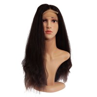 Picture of Oppa Indian Virgin Hair Single Drawn Closure Wigs, Natural Black