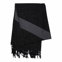 Picture of Areej Strip Design Pashmina Scarfs For Womens, A7489 - Black