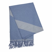 Picture of Areej Strip Design Pashmina Scarfs For Womens, A7498 - Light Blue
