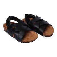 Picture of B&B Cross Style Boys Leather Sandals, Black